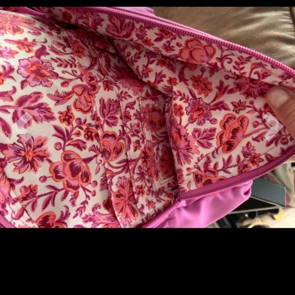 Vera Bradley Recycled Cotton Backpack / Bookbag in rich orchid.